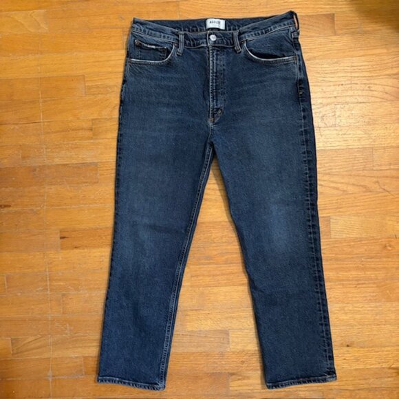 Agolde Wilder Mid Rise Straight Leg Jeans Women's Size 31 - Picture 1 of 9